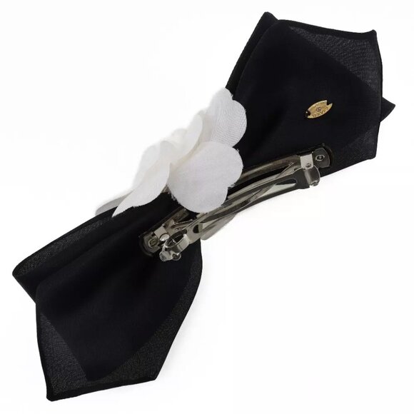 CHANEL camellia ribbon Valletta Black / white Satin/textile ribbon Women main image 6